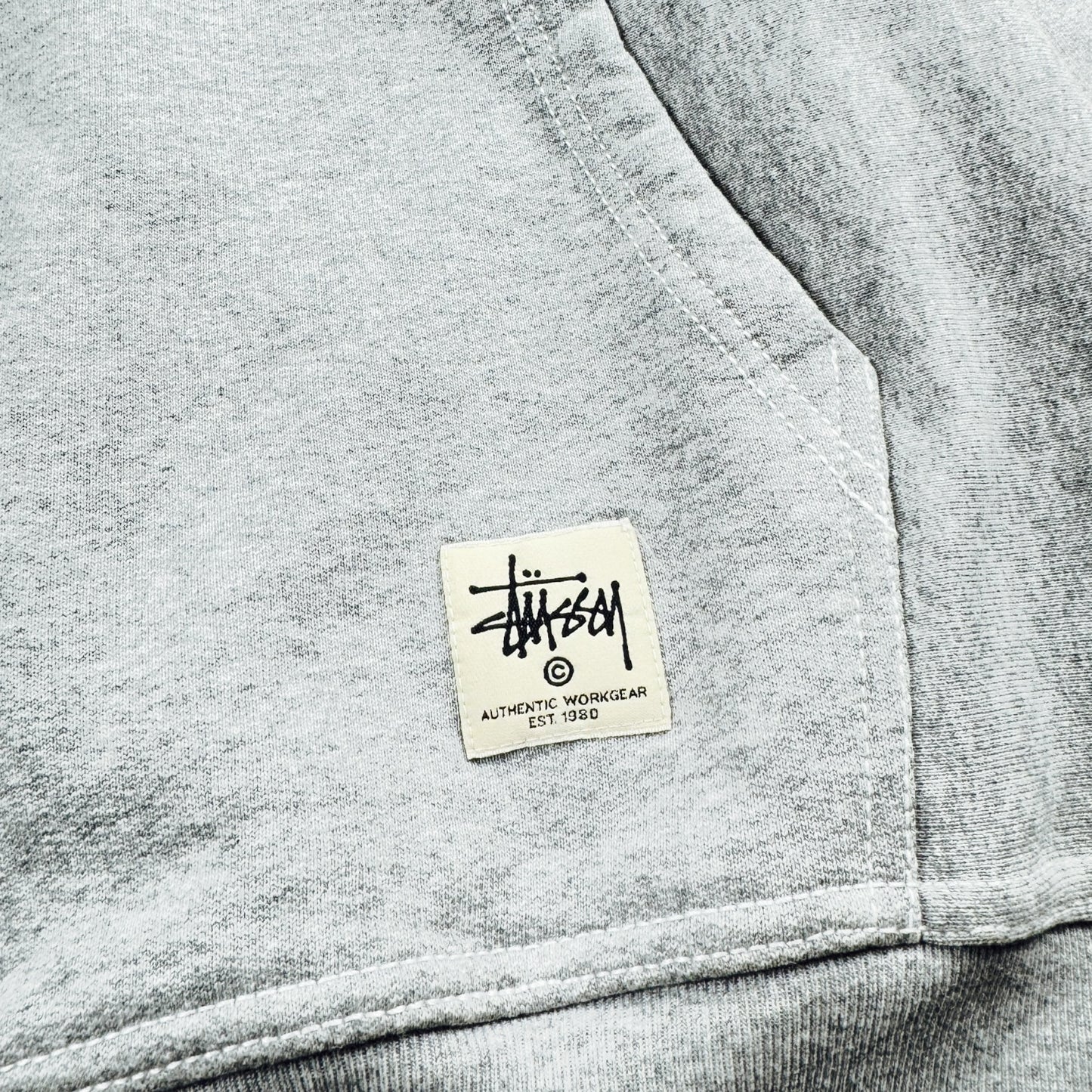 Stussy Gray Stitched Hoodie (S)