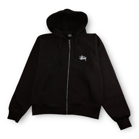 Stussy Black Script Zip-Up Hoodie (L)
