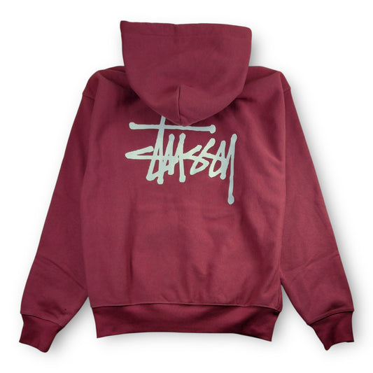 Stussy Maroon Script Hoodie (M)